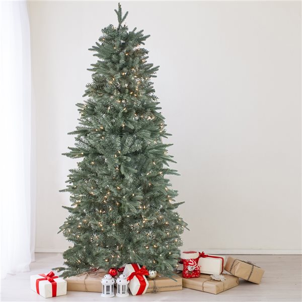 Northlight 9-ft Slim Washington Frasier Fir Pre-Lit Artificial Christmas Tree