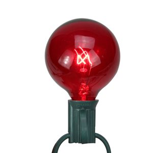 Northlight Indoor/Outdoor Red Incandescent Globe G50 String Light Bulbs - Pack of 25