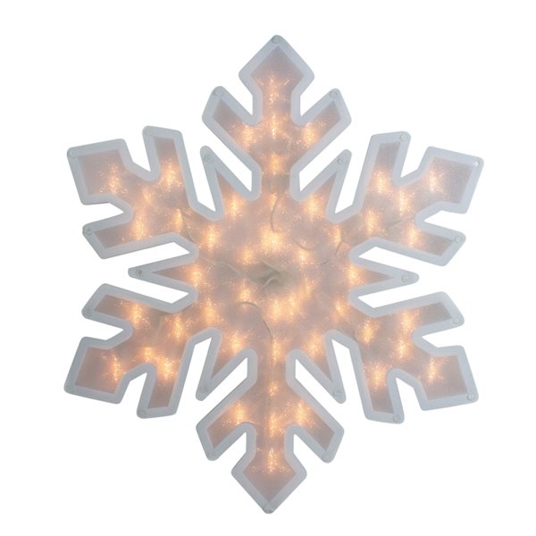 Northlight 20-in Lighted Snowflake Christmas Window Silhouette Decor