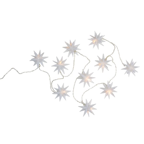 Northlight 10-Count 5.25-ft Warm White LED Battery-Operated Indoor Star Christmas String Lights