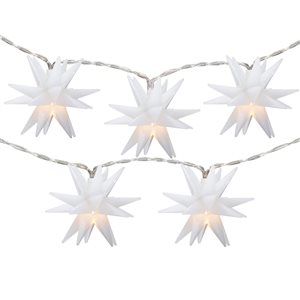 Northlight 10-Count 5.25-ft Warm White LED Battery-Operated Indoor Star Christmas String Lights