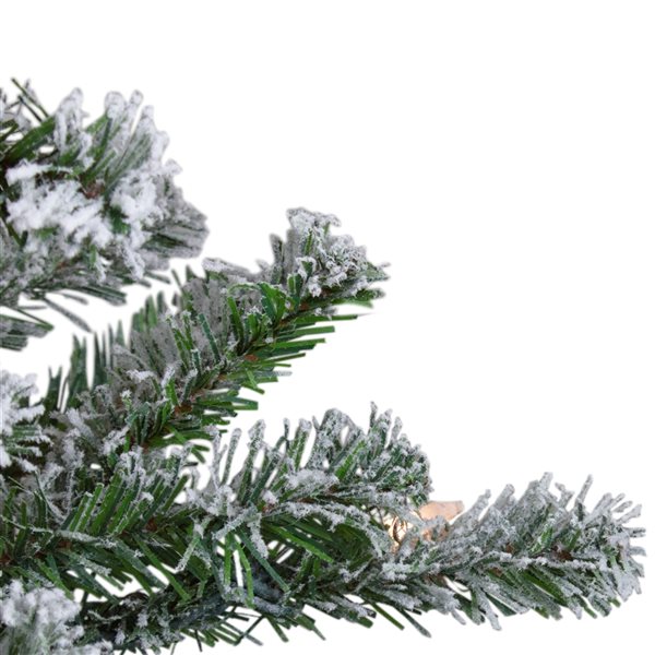 Northlight 4-ft Flocked Alpine Pre-Lit Artificial Christmas Tree with Warm White Lights