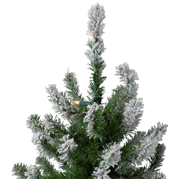 Northlight 4-ft Flocked Alpine Pre-Lit Artificial Christmas Tree with Warm White Lights