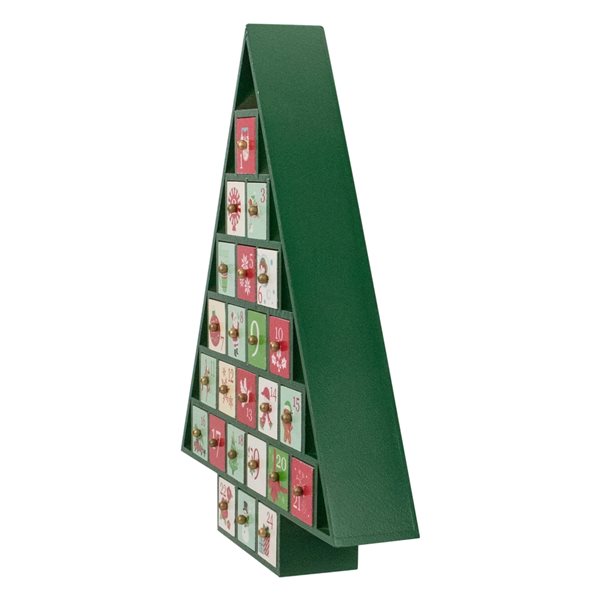 Northlight 15-in Green Tree Shaped Christmas Advent Calendar Decoration