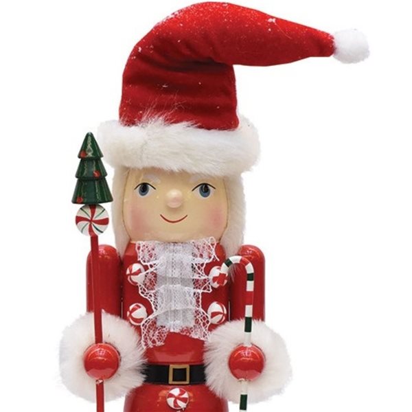 Northlight 18.5-in Red and White Mrs. Claus Christmas Nutcracker