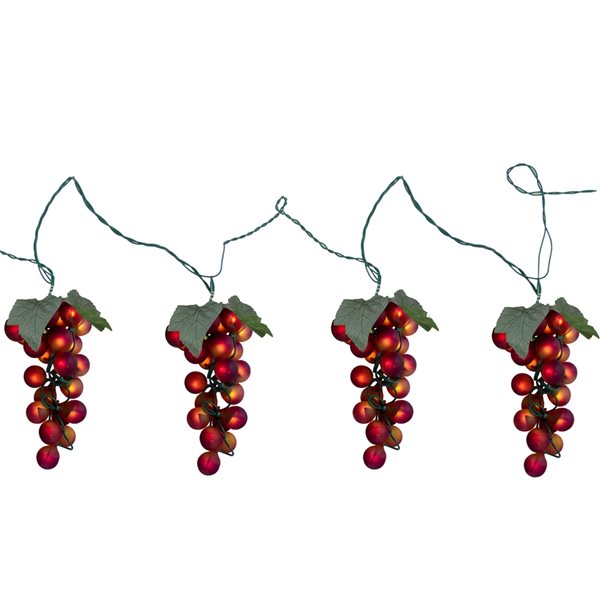 Northlight 100-Count 10.5-ft Red Winery Grape Incandescent Indoor/Outdoor Christmas String Lights