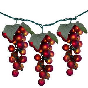 Northlight 100-Count 10.5-ft Red Winery Grape Incandescent Indoor/Outdoor Christmas String Lights