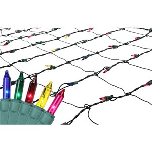 Northlight 4-ft x 6-ft Indoor/Outdoor Constant Multicolour Incandescent Mini Electrical Outlet Christmas Net Lights
