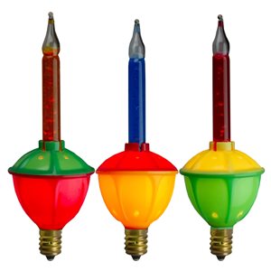 Northlight Indoor Multicolour Incandescent Mini C7 String Light Bulbs - Pack of 3