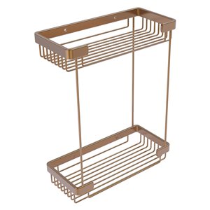 Allied Brass 12.4-in H Solid Brass Brushed Bronze Hanging Shower Caddy