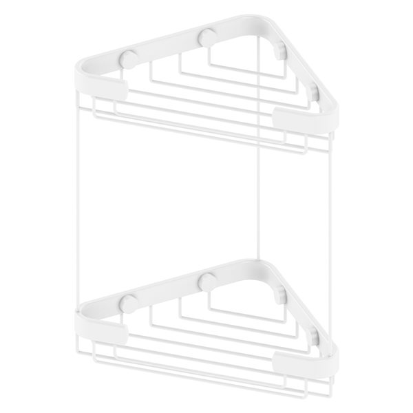 Allied Brass 11.31-in H Solid Brass Matte White Hanging Shower Caddy