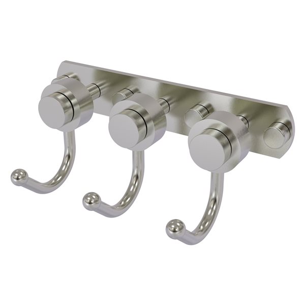 Allied Brass Mercury 3-Hook Satin Nickel Smooth Towel Hook
