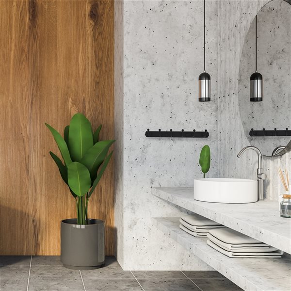 Allied Brass Skyline 6-Hook Matte Black Towel Hook