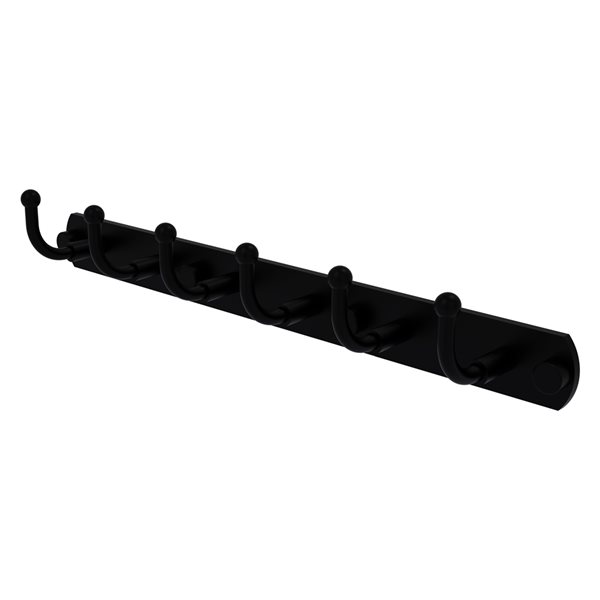 Allied Brass Skyline 6-Hook Matte Black Towel Hook