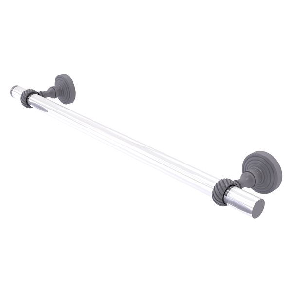 Allied Brass Pacific Grove Matte Grey 18-in Wall Mount Single Towel Bar