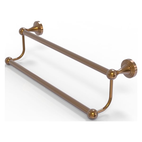 Allied Brass Sag Harbor 18-in Double Brushed Bronze Wall Mount Double Towel Bar