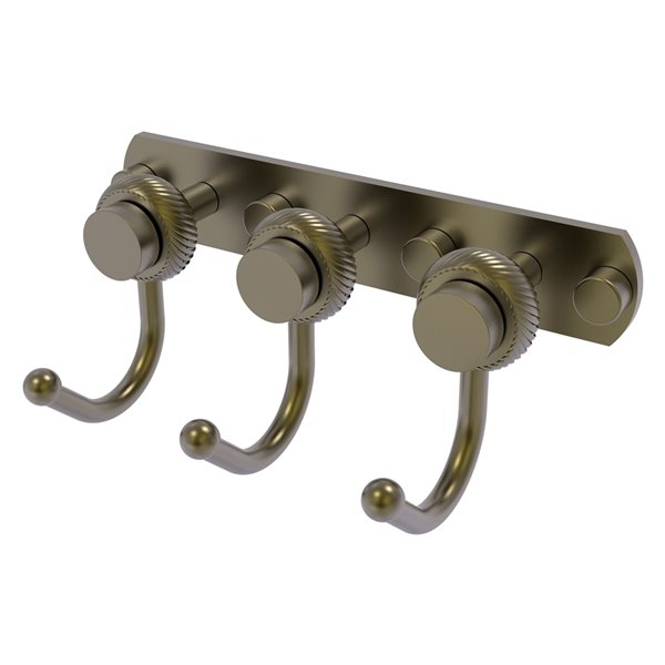 Allied Brass Mercury Antique Brass 3-Hook Towel Hook