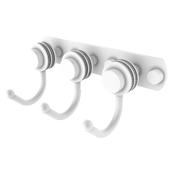 Allied Brass Mercury 3-Hook Matte White Towel Hook