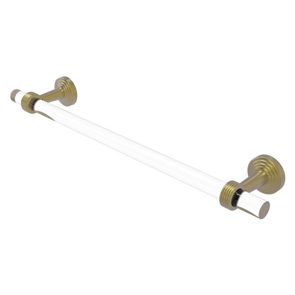 Allied Brass Pacific Beach 18-in Wall Mount Satin Brass Single Towel Bar