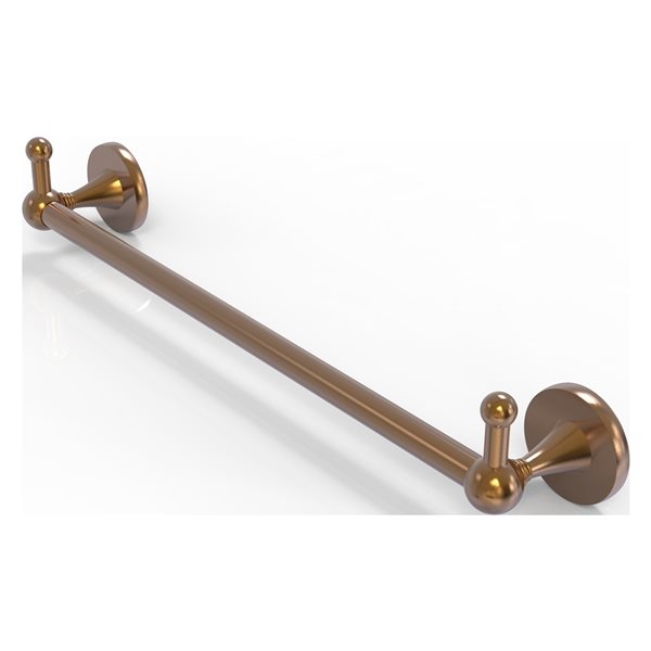 Allied Brass Shadwell Brushed Bronze 18-in Wall Mount Single Towel Bar with Integrated Hooks
