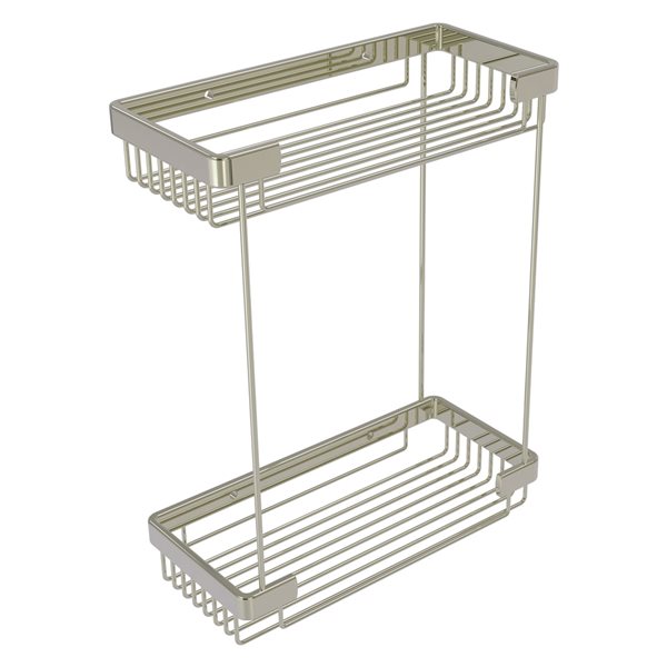 Allied Brass 124 In H Solid Brass Polished Nickel Hanging Shower Caddy Bsk 60dr Pni Rona 9337