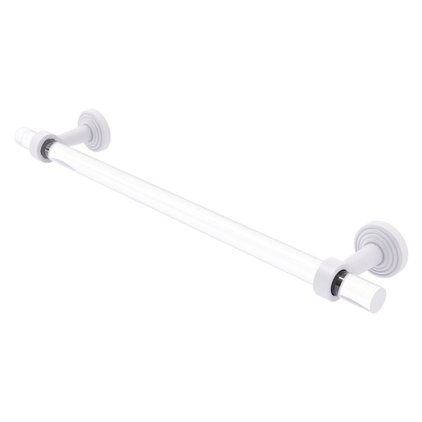 Allied Brass Pacific Beach Matte White Wall Mounted 24-in Towel Bar