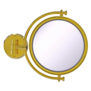 Allied Brass 8-in x 10-in Polished Brass Double-sided Magnifying Wall-mounted Makeup Mirror