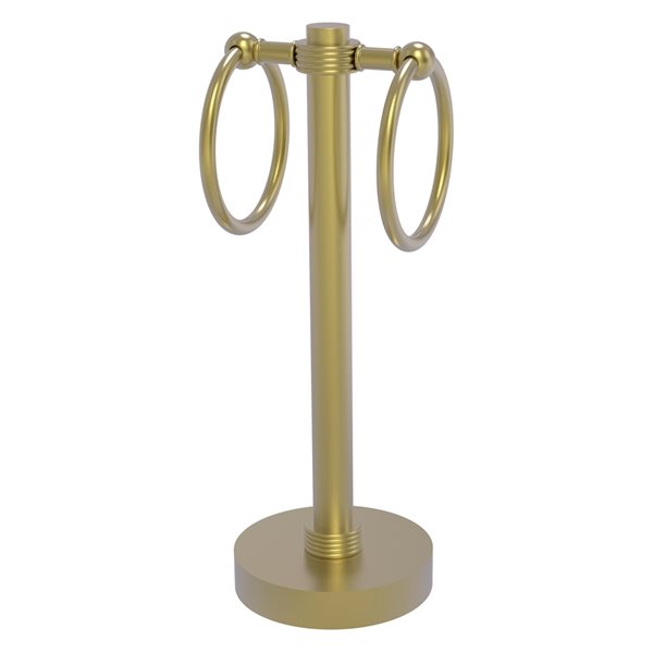 Allied Brass Satin Brass Freestanding Countertop Towel Ring with
