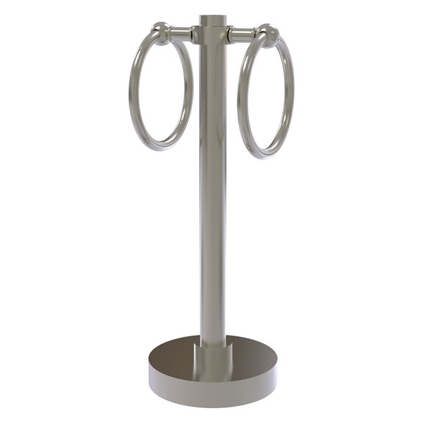 Allied Brass Satin Nickel Freestanding Countertop Towel Ring