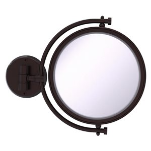 Allied Brass 8-in x 10-in Antique Bronze Double-sided Magnifying Wall-mounted Makeup Mirror