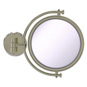 Allied Brass 8-in x 10-in Polished Nickel Double-sided Magnifying Wall-mounted Makeup Mirror