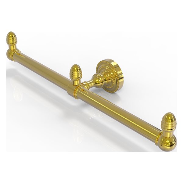 Allied Brass Dottingham Polished Brass Wall Mounted 2-Arm Guest Towel Holder