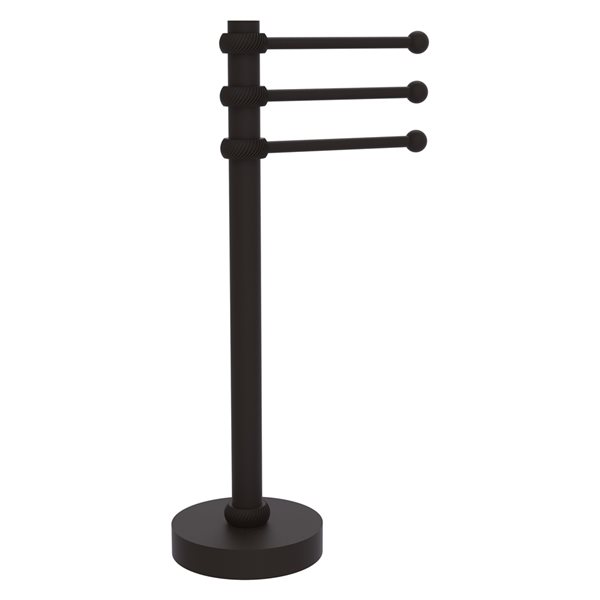 Allied Brass Towel Holder Oil Rubbed Bronze Freestanding Towel Rack with Twisted Accents