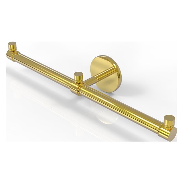 Allied Brass Prestige Skyline Polished Brass Wall Mounted 2-Arm Guest Towel Holder