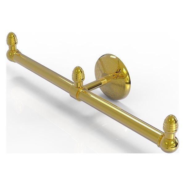 Allied Brass Monte Carlo Polished Brass Wall Mounted 2-Arm Guest Towel Holder
