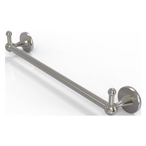 Allied Brass Shadwell Wall Mounted 24-in Towel Bar with Integrated Hooks - Satin Nickel