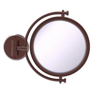 Allied Brass 7-in x 10-in Antique Copper Double-Sided Wall-Mounted Vanity Mirror - 5X Magnification