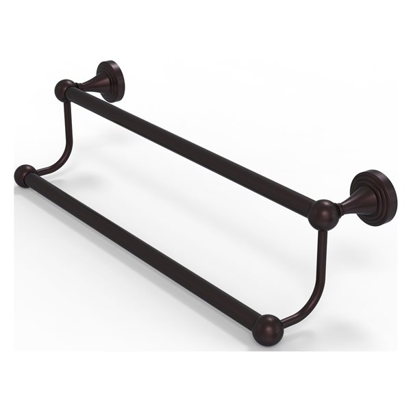 Allied Brass Sag Harbor 24-in Antique Bronze Wall-Mounted Double Towel Bar