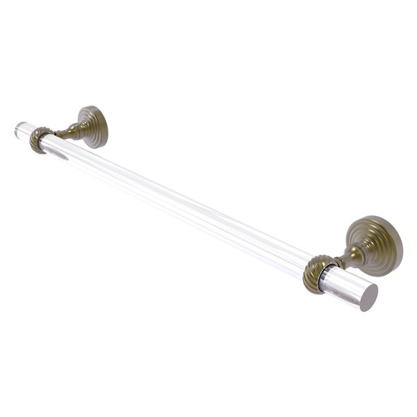 Allied Brass Pacific Grove 30-in Antique Brass Wall-Mounted Single Towel Bar  with Twisted Accents