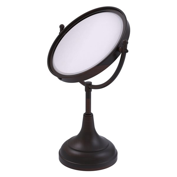 Allied Brass 8-in x 15-in Bronze Double-Sided Countertop Vanity Mirror