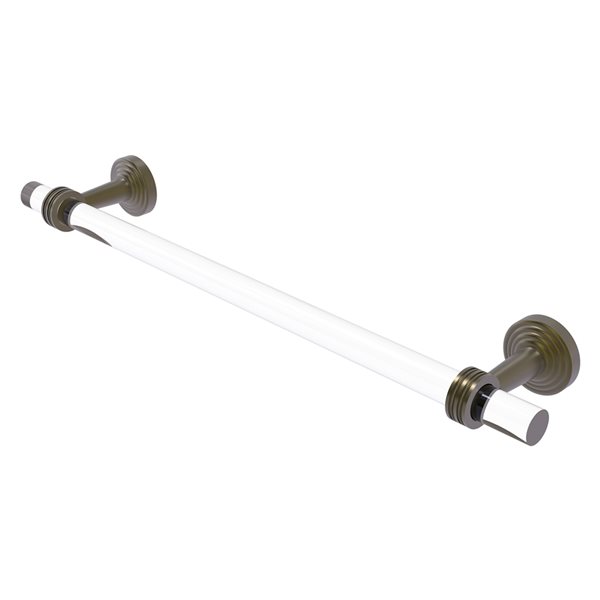 Allied Brass Pacific Beach 30-in Antique Brass Wall-Mounted Single Towel Bar with Dotted Accents