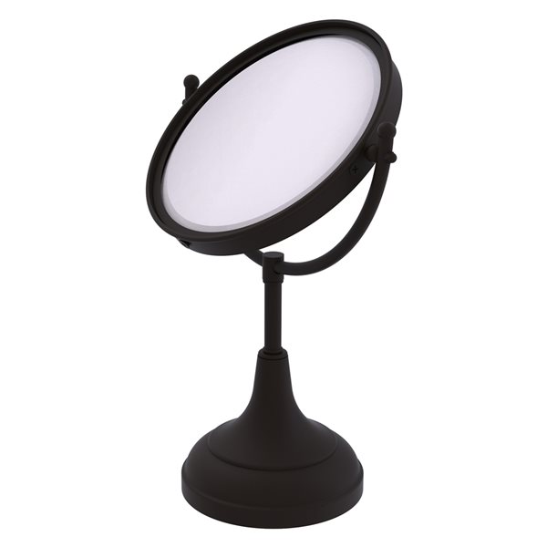 Allied Brass 8-in x 15-in Oil-Rubbed Bronze Double-Sided Countertop Vanity Mirror