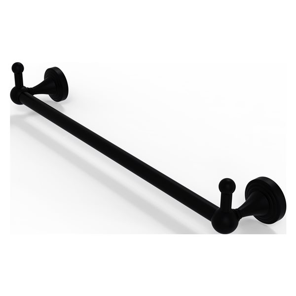 Allied Brass Sag Harbor 30-in Matte Black Wall-Mounted Single Towel Bar