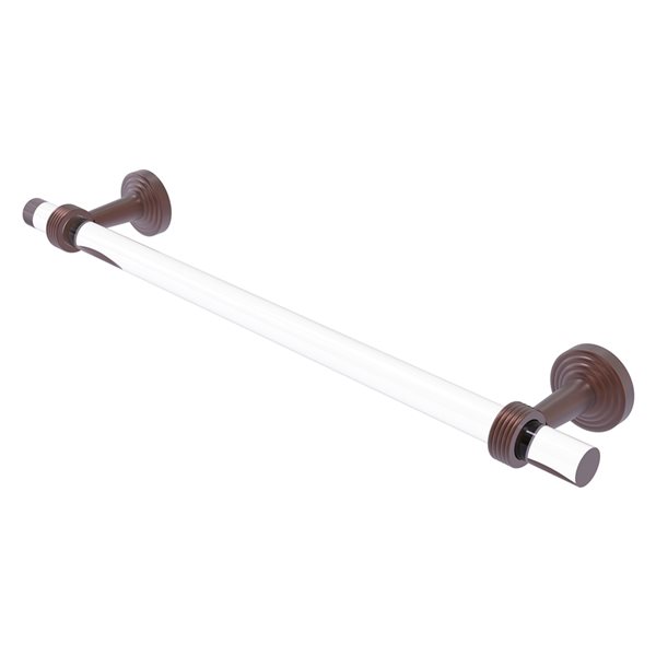 Allied Brass Pacific Beach 30-in Antique Copper Wall-Mounted Single Towel Bar with Grooved Accents