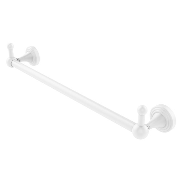 Allied Brass Sag Harbor 36-in Matte White Wall-Mounted Single Towel Bar