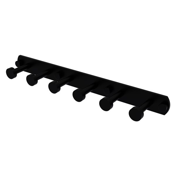 Allied Brass Fresno 6-Hook Matte Black Towel Hook