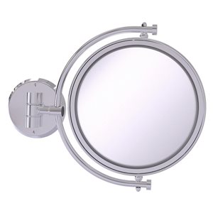 Allied Brass 8-in x 10-in Polished Chrome Double-Sided Wall-Mounted Vanity Mirror - 3X Magnification