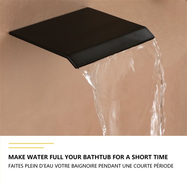 Boyel Living Matte Black 12in Metal Square Shower Head with 3Function