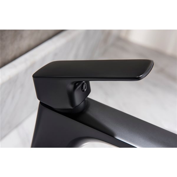 Clihome 1-Handle Single Hole WaterSense Labelled Bathroom Sink Faucet in Matte Black