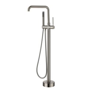 Clihome 1-Handle Freestanding Bathtub Faucet with Hand Shower Included - Brushed Nickel